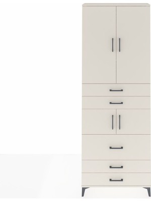 Arges Dolap 4 Raflı 5 Çekmeceli 4 Kapaklı 88X30X243 Aytaşı-Aytaşı