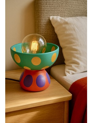 Renkli Popcorn Masa Lambası, Şık ve Eğlenceli Aydınlatma Seçeneği