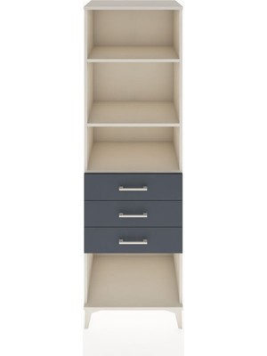 Hyperion Dolap 3 Raflı 3 Çekmeceli 60X44X195 Aytaşı-Antrasit