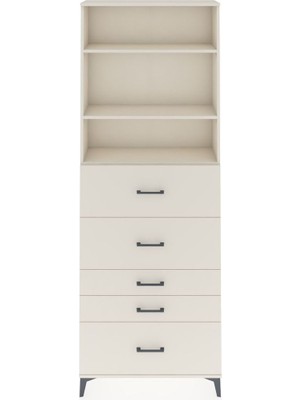 Arges Dolap 3 Raflı 5 Çekmeceli 88X30X243 Aytaşı-Aytaşı