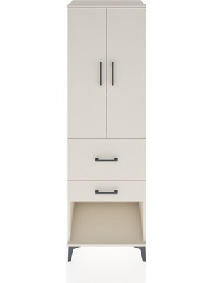 Hyperion Dolap 3 Raflı 2 Çekmeceli 2 Kapaklı 60X44X195 Aytaşı-Aytaşı