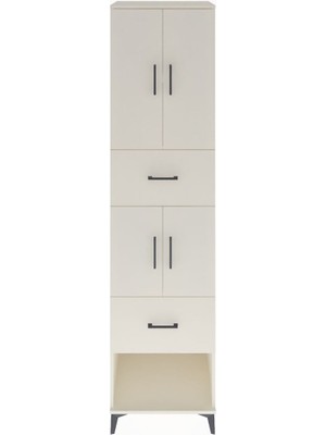 Hyperion Dolap 3 Raflı 2 Çekmeceli 4 Kapaklı 60X44X243 Aytaşı-Aytaşı