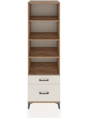 Hyperion Dolap 4 Raflı 2 Çekmeceli 60X44X195 Çam-Aytaşı