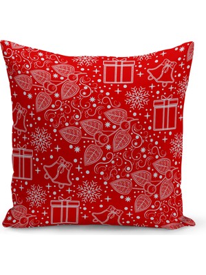 Yılbaşı Serisi Çift Tarafı Dijital Baskılı Kırlent Kılıfı (Christmas Noel Cushion Cover)
