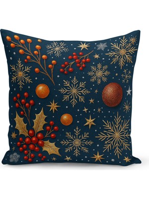 Yılbaşı Serisi Çift Tarafı Dijital Baskılı Kırlent Kılıfı (Christmas Noel Cushion Cover)