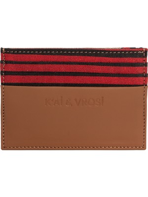 Moni - Peştemal Detaylı Taba Deri Kartlık