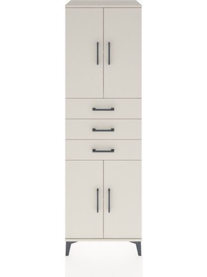 Hyperion Dolap 3 Raflı 3 Çekmeceli 4 Kapaklı 60X44X195 Aytaşı-Aytaşı