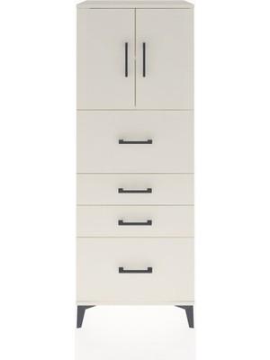 Hyperion Dolap 2 Raflı 4 Çekmeceli 2 Kapaklı 60X44X163 Aytaşı-Aytaşı