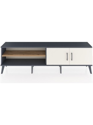 Arges Tv Ünitesi 2 Raflı 2 Kapaklı 176X30X51 Antrasit-Aytaşı/çam