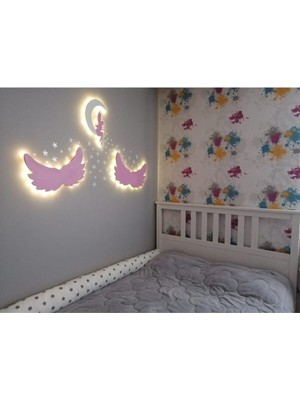 Şirin Çocuk Odası Aydınlatma Peri ve Melek Kanadı Tasarımı