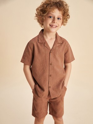 Lc Waikiki Yeni Sezon Resort Yaka Erkek Çocuk Pamuk Karışımlı Gömlek