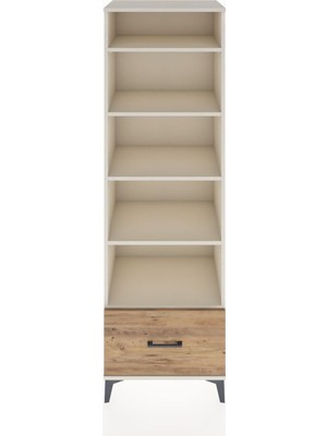 Hyperion Dolap 5 Raflı Tek Çekmeceli 60X44X195 Aytaşı-Çam