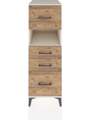 Kronos Dolap Tek Raflı 4 Çekmeceli 44X59X134 Aytaşı-Çam