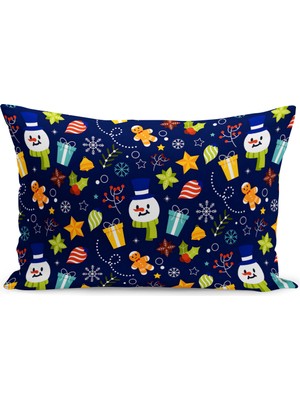 Yılbaşı Serisi Çift Tarafı Dijital Baskılı Kırlent Kılıfı (Christmas Noel Cushion Cover)