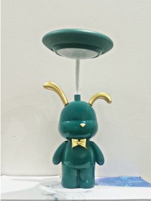 Yeşil Sevimli Tavşan Masa Lambası, Odanıza Şıklık Katacak Güzel Tasarım