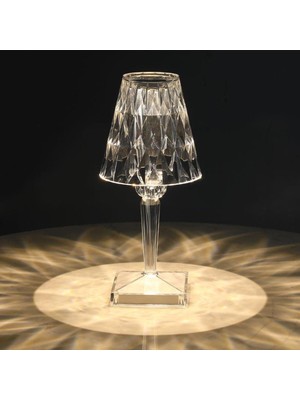 Şarjlı Kristal Elmas Masa Lambası, Dokunmatik, Romantik, Akrilik, Led, Gece Işığı