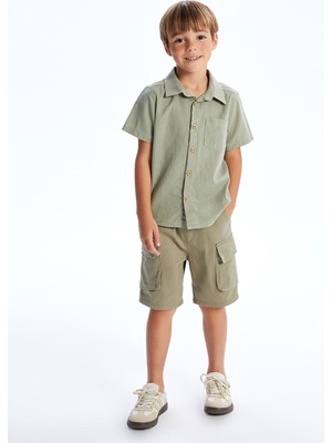 Lc Waikiki Yeni Sezon Basic Cepli Erkek Çocuk Poplin Gömlek