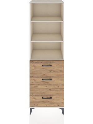 Hyperion Dolap 3 Raflı 3 Çekmeceli 60X44X195 Aytaşı-Çam