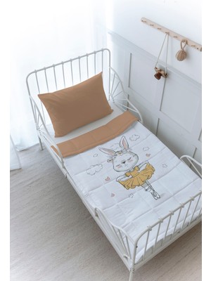 Organik Baskılı Bebek (100X150 Cm) Yorgan Seti  - Iconic Serisi - Tavşanın Rüyası