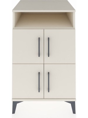 Kronos Komodin 2 Raflı 4 Kapaklı 60X59X96 Aytaşı-Aytaşı