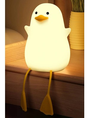 Sevimli Civciv LED Gece Lambası, Dokunmatik Silikon, Şarjlı, Bebek Odası Için Mükemmel