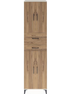 Hyperion Dolap 4 Raflı 2 Çekmeceli 4 Kapaklı 60X44X243 Aytaşı-Çam