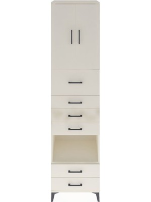 Hyperion Dolap 3 Raflı 6 Çekmeceli 2 Kapaklı 60X44X243 Aytaşı-Aytaşı