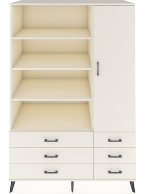 Kronos Dolap 8 Raflı 6 Çekmeceli Tek Kapaklı  132X59X195 Aytaşı-Aytaşı/aytaşı