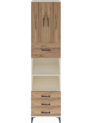 Hyperion Dolap 4 Raflı 4 Çekmeceli 2 Kapaklı 60X44X243 Aytaşı-Çam