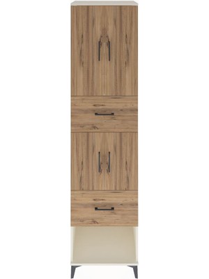 Hyperion Dolap 3 Raflı 2 Çekmeceli 4 Kapaklı 60X44X243 Aytaşı-Çam