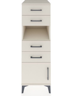 Kronos Dolap Tek Raflı 4 Çekmeceli Tek Kapaklı 44X59X134 Aytaşı-Aytaşı