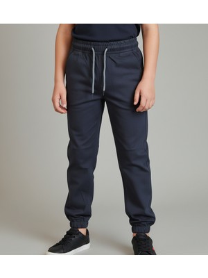 Likralı Keten Jogger Erkek Çocuk Pantolonu