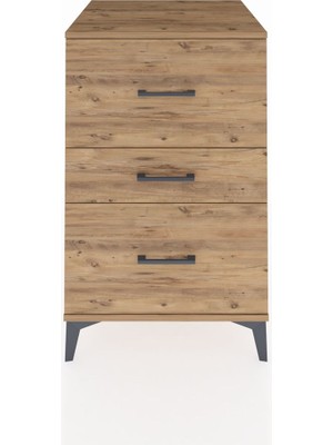 Kronos Komodin 3 Çekmeceli 60X59X96 Çam-Çam