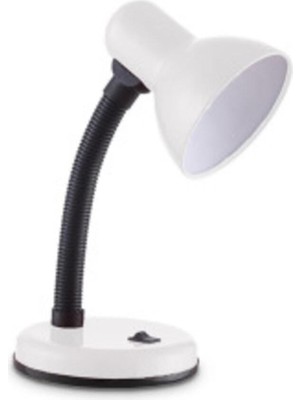 Beyaz Spiralli Masa Lambası, Anahtarlı, E27 Uyumlu, Şık ve Kullanışlı Aydınlatma.