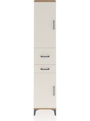 Arges Dolap 4 Raflı 2 Çekmeceli 2 Kapaklı 44X30X221 Çam-Aytaşı
