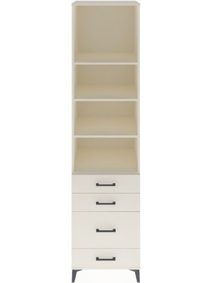 Hyperion Dolap 4 Raflı 4 Çekmeceli 60X44X243 Aytaşı-Aytaşı