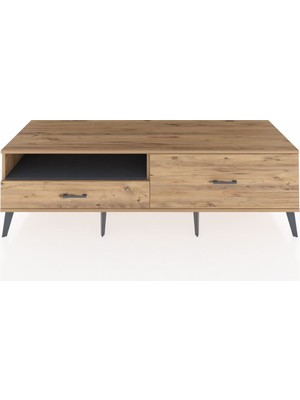 Kronos Tv Ünitesi Tek Raflı 2 Çekmeceli  176X59X51 Çam-Antrasit/çam