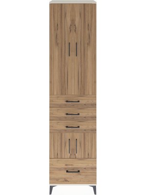 Hyperion Dolap 4 Raflı 4 Çekmeceli 4 Kapaklı 60X44X243 Aytaşı-Çam