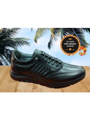 Daniel Ruffo AD-023.01 Siyah Hakiki Deri Casual Ayakkabı