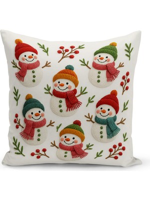Yılbaşı Serisi Çift Tarafı Dijital Baskılı Kırlent Kılıfı (Christmas Noel Cushion Cover)