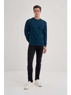 Cazador 56100 Pertol Erkek Bisiklet Yaka 2 Iplik Slim Fit Sweatshirt