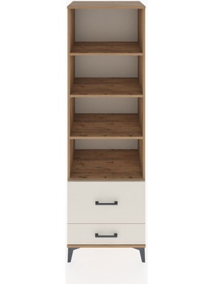 Hyperion Dolap 4 Raflı 2 Çekmeceli 60X44X195 Çam-Aytaşı