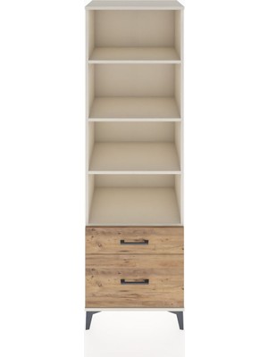 Hyperion Dolap 4 Raflı 2 Çekmeceli 60X44X195 Aytaşı-Çam