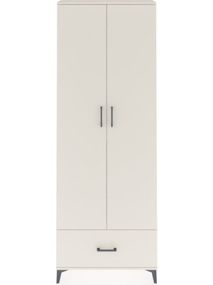 Arges Dolap 5 Raflı Tek Çekmeceli 2 Kapaklı 88X30X243 Aytaşı-Aytaşı