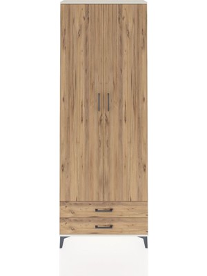 Arges Dolap 5 Raflı 2 Çekmeceli 2 Kapaklı 88X30X243 Aytaşı-Çam