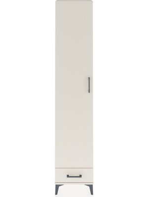 Arges Dolap 5 Raflı Tek Çekmeceli Tek Kapaklı 44X30X221 Aytaşı-Aytaşı