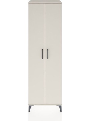 Hyperion Dolap 3 Raflı 2 Kapaklı Tek Askılı 60X44X195 Aytaşı-Aytaşı