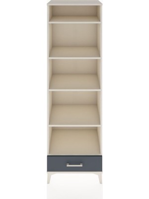 Hyperion Dolap 5 Raflı Tek Çekmeceli 60X44X195 Aytaşı-Antrasit