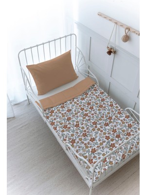 Organik Baskılı Montessori (100X200 Cm) Yorgan Seti  - Iconic Serisi - Vintage Flower