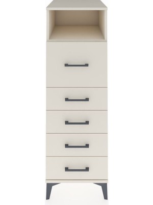 Kronos Dolap Tek Raflı 5 Çekmeceli 44X59X134 Aytaşı-Aytaşı